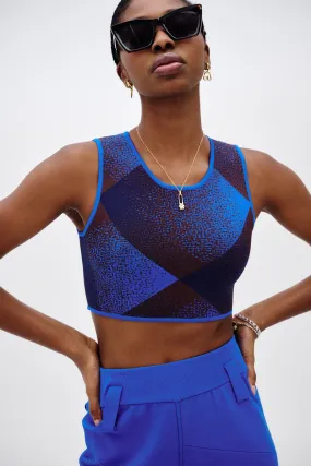 DoubleStitchedSeams LowProfileSeams JUDE CROPPED PLAID TOP