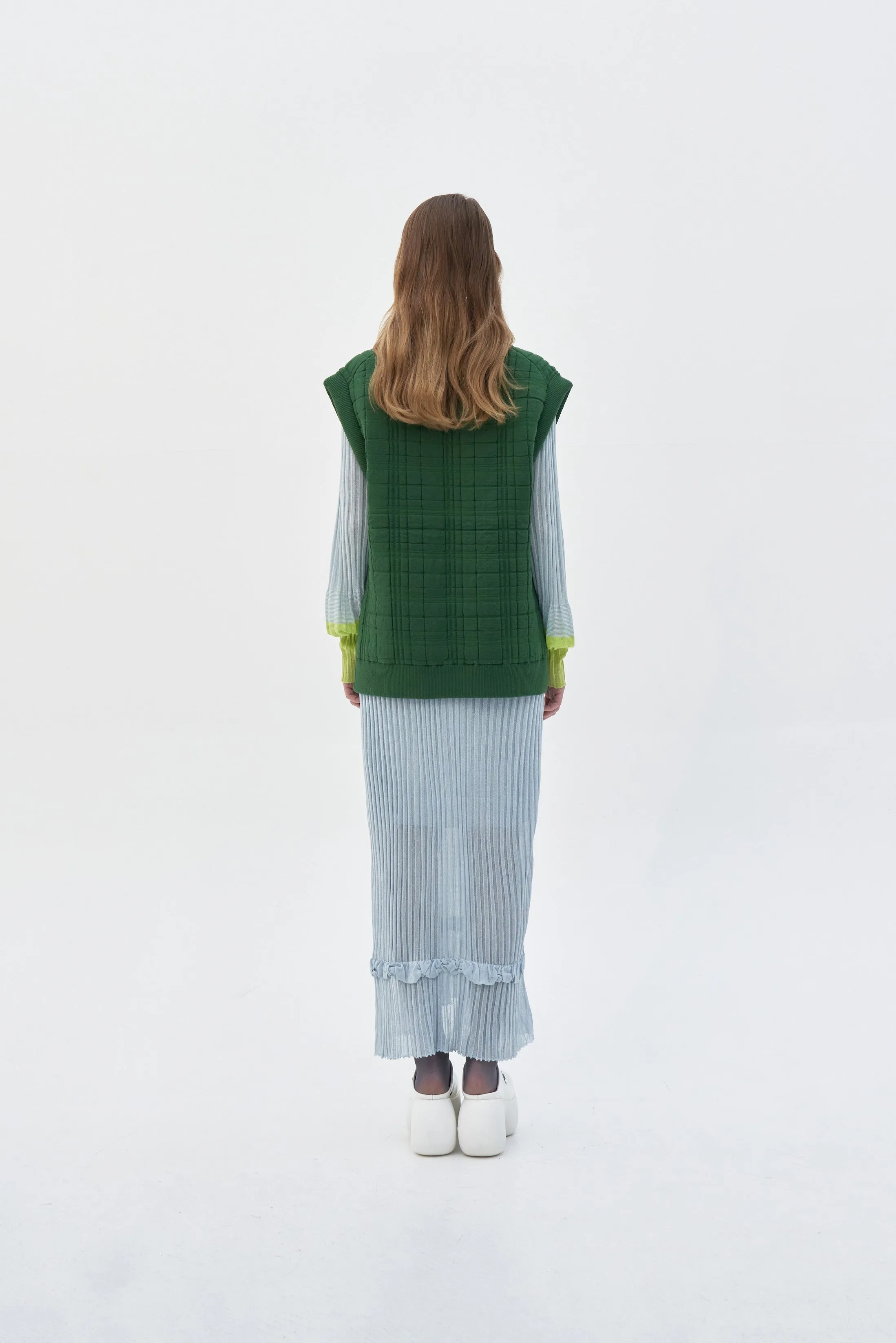 Silicone Grip Interior ZOE PILLOW STITCH OVERSIZED ECO VEST