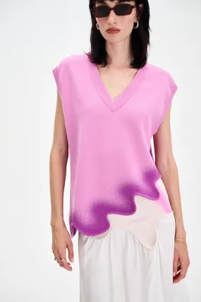 CATALINA OVERSIZED WAVY VEST Interlock Knit CrossGrain Fabric