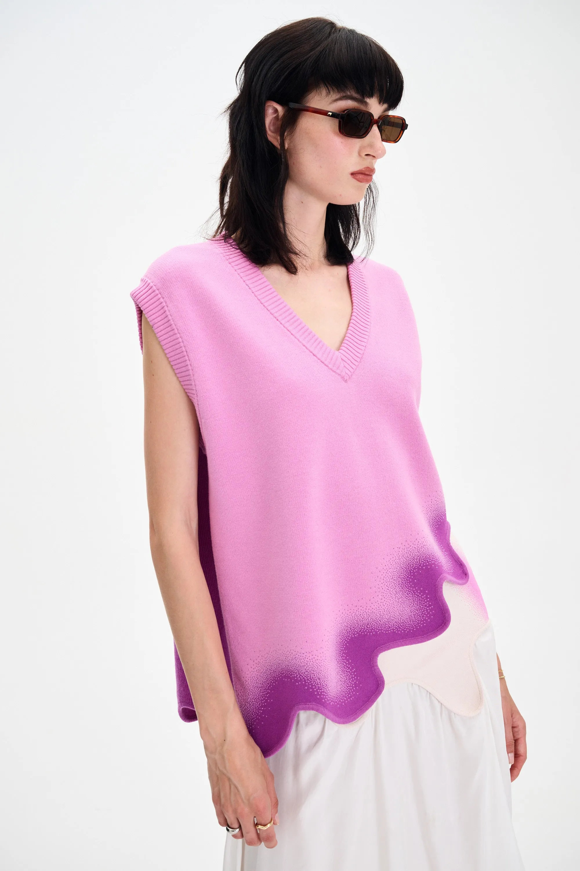 All Season Wear Fabric AdjustableClosure CATALINA OVERSIZED WAVY VEST