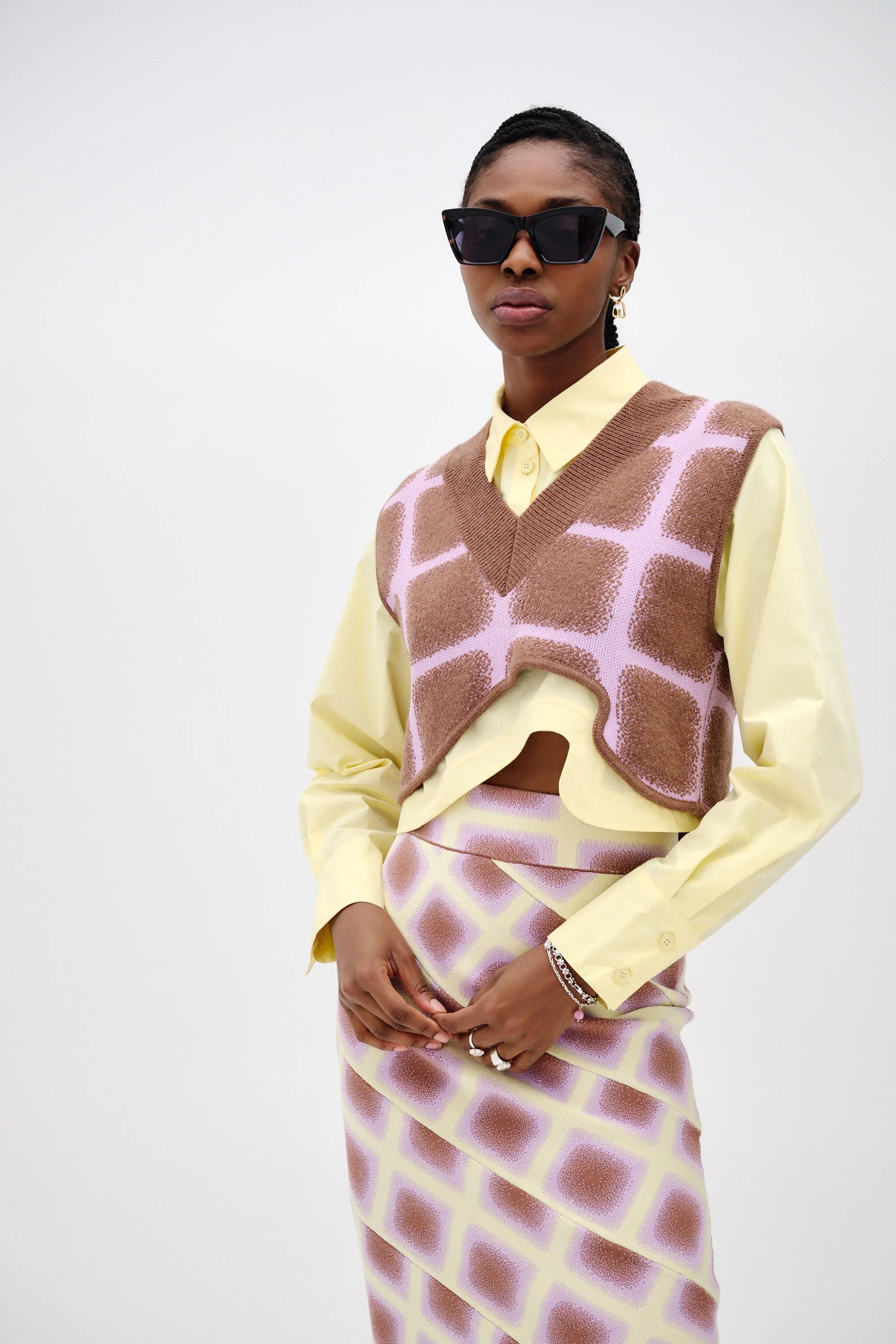 REYNOLDS PLAID CROPPED VEST FlexibleMobility VentilatedBack