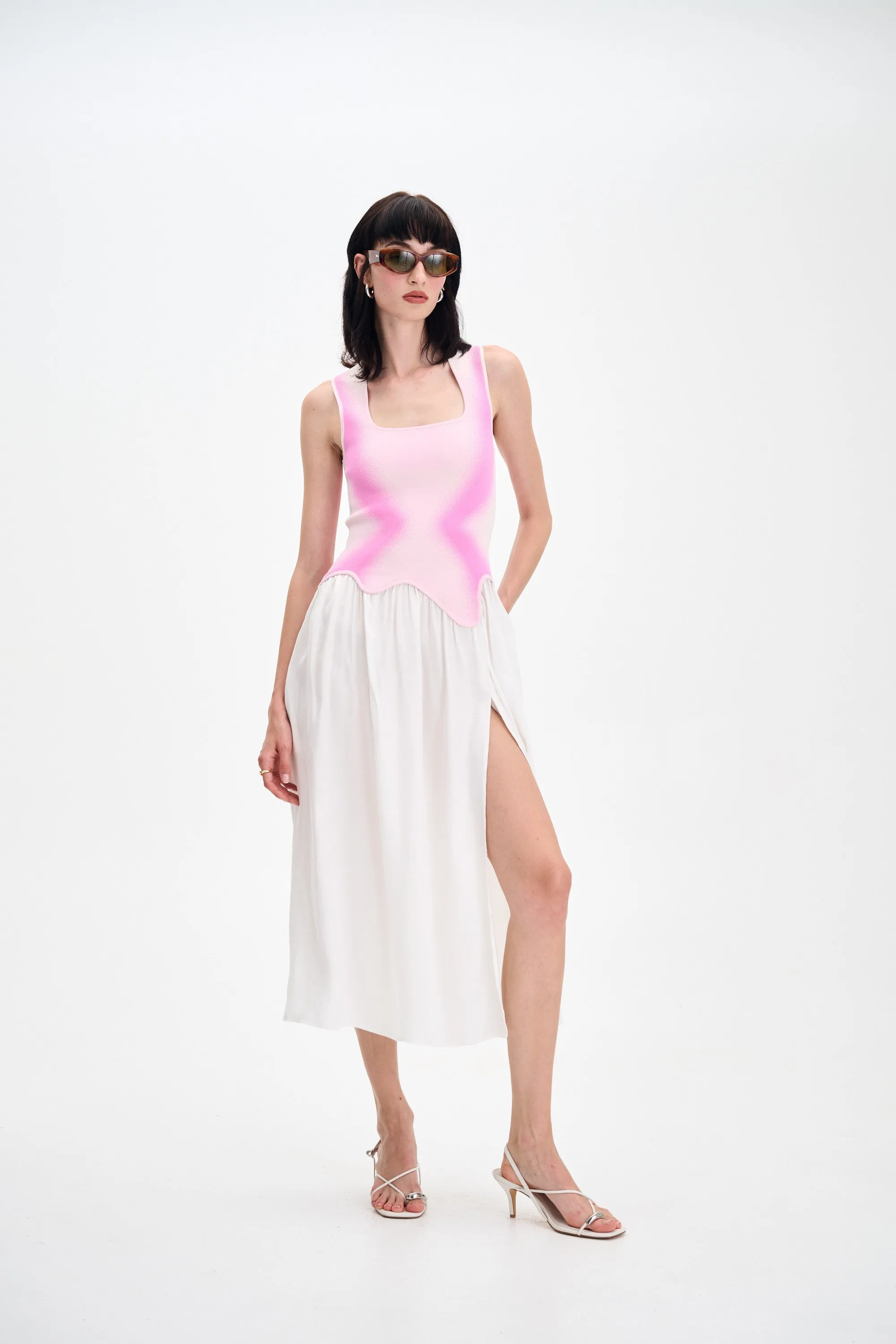 Autumn Mood NAGINI MIXED MEDIA DRESS