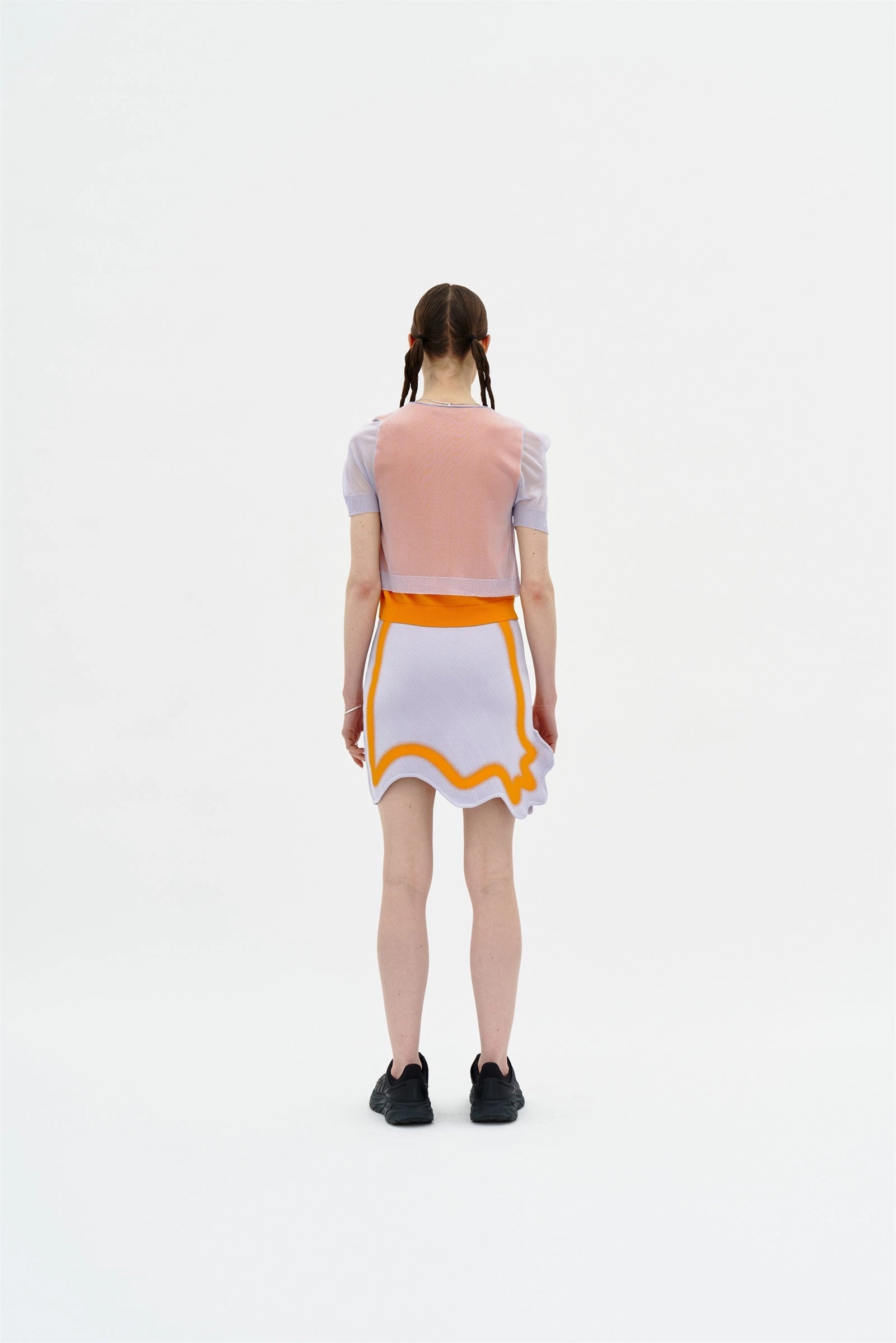 Low Profile Stitching NALA SHEER LAYERING CROPPED TEE