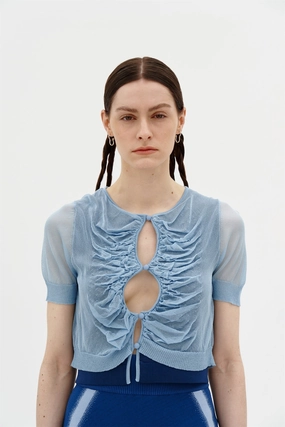 Antibacterial Fabric NALA SHEER LAYERING CROPPED TEE