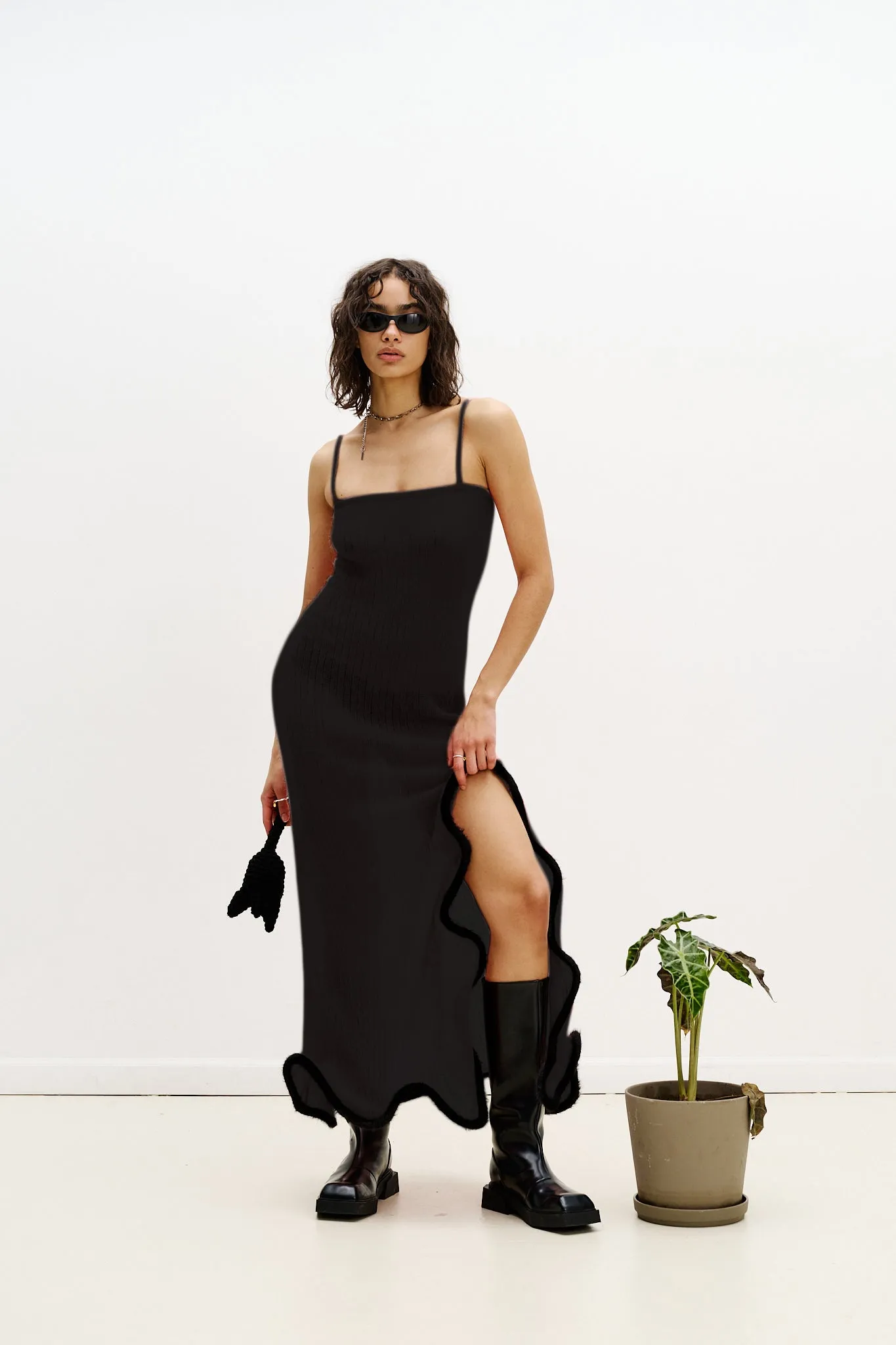 Casual Fit NALIN ALPACA WAVY TANK DRESS