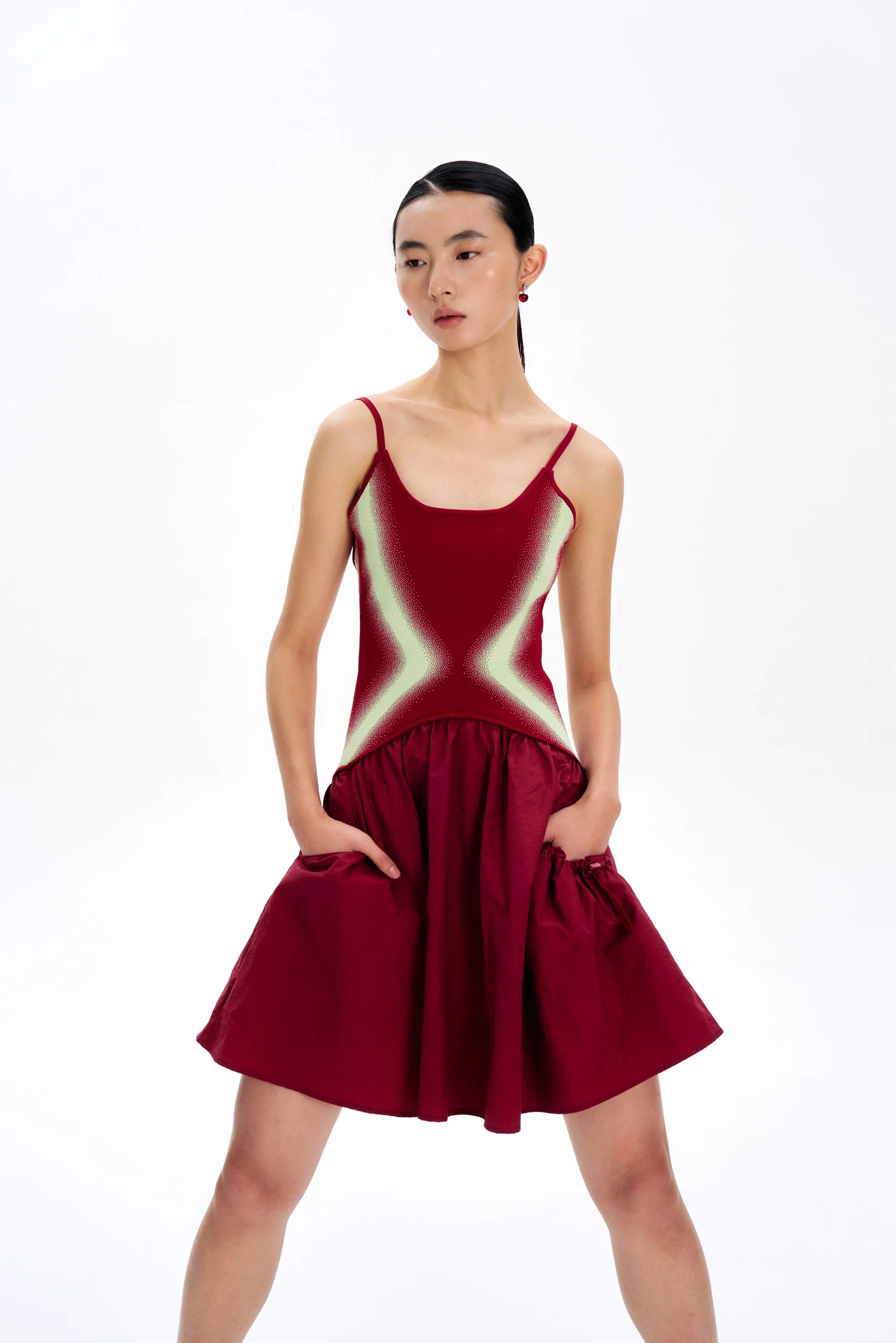 NAOMI MIXED MEDIA MINI DRESS Kind Light