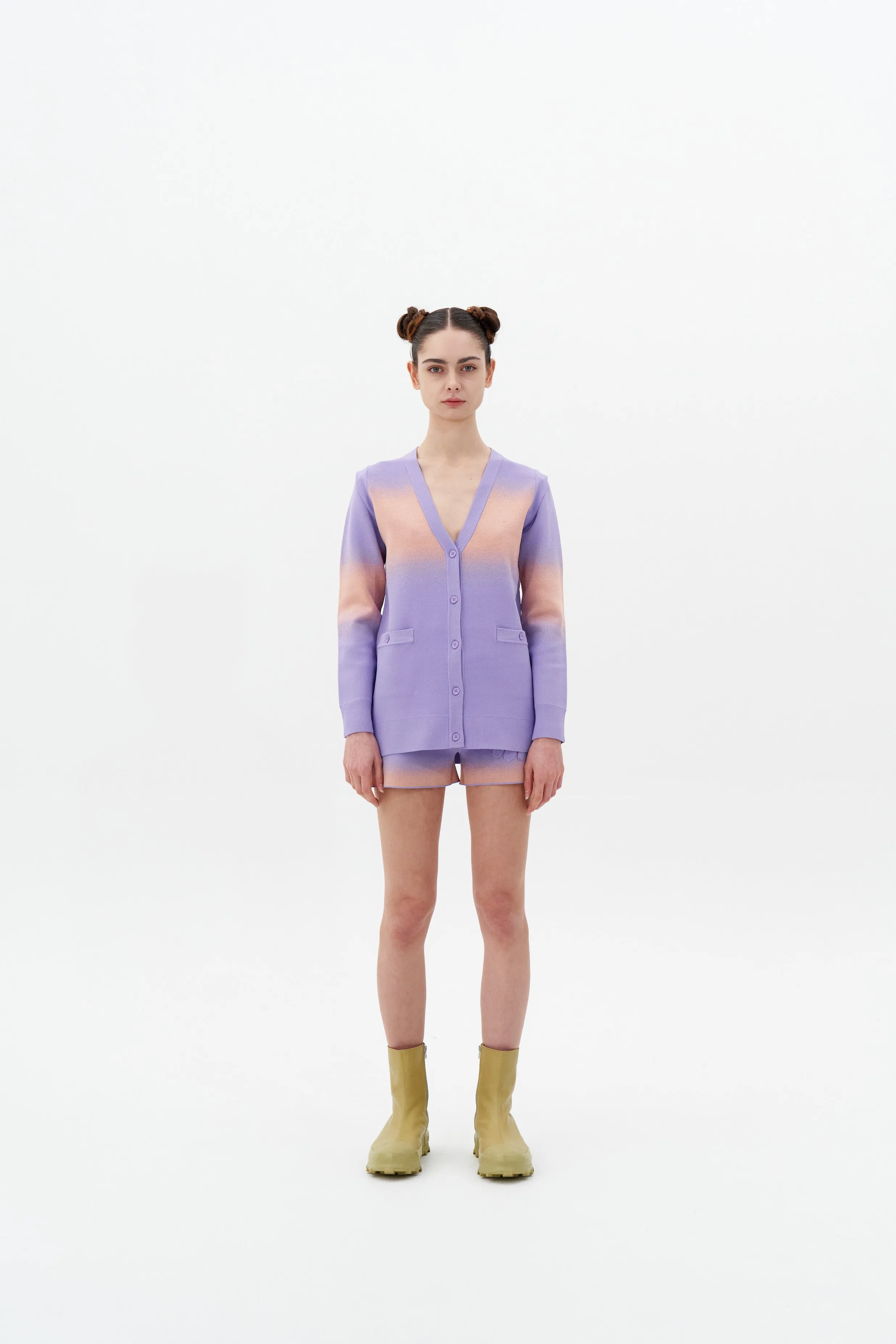 NARVI "SPRAY PAINTED" OVERSIZED CARDIGAN WITH DETACHABLE SLEEVES Water Resistant Multi Layer Construction