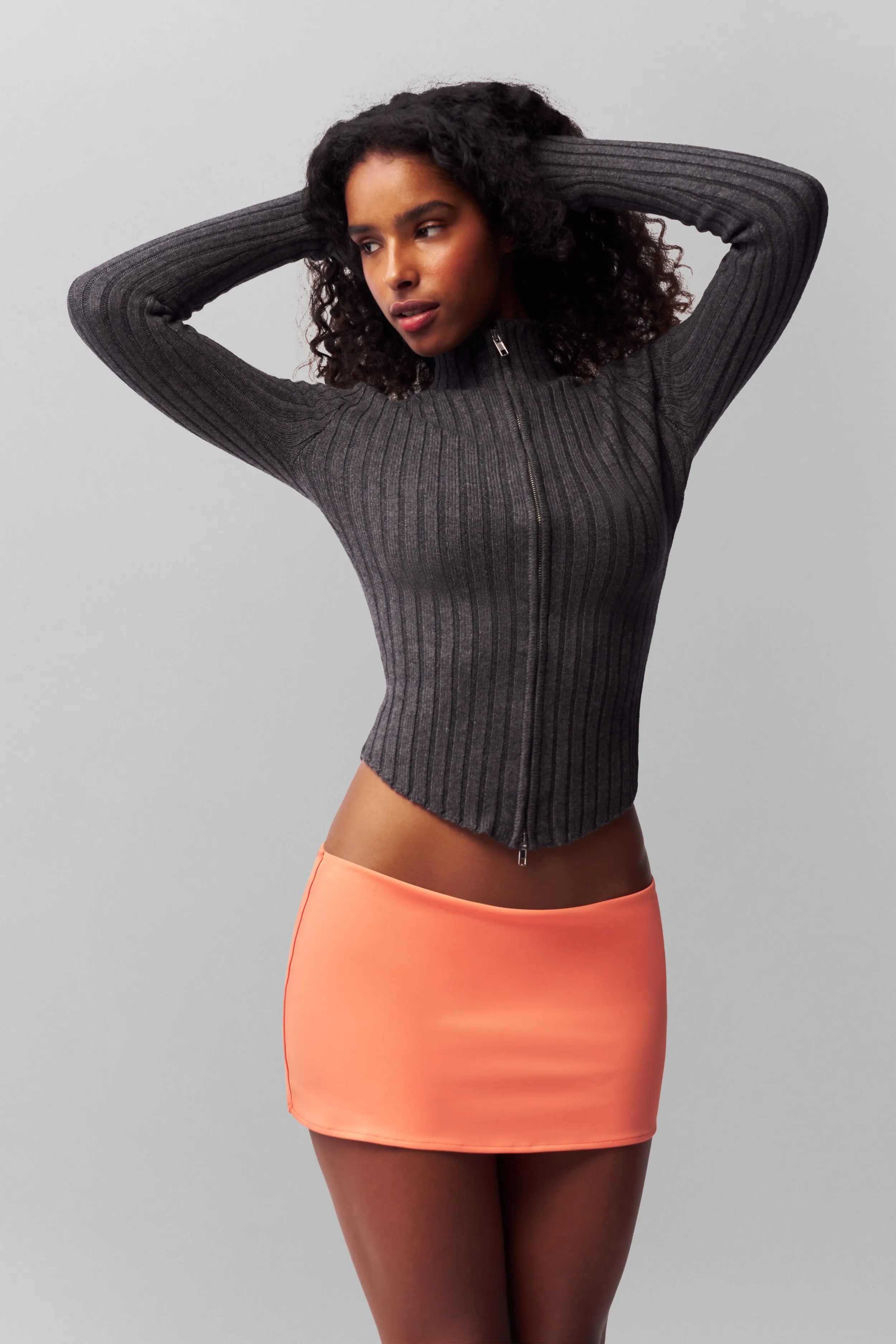 Nell Zip Up Cold Weather Wear Light Reflective Yarn