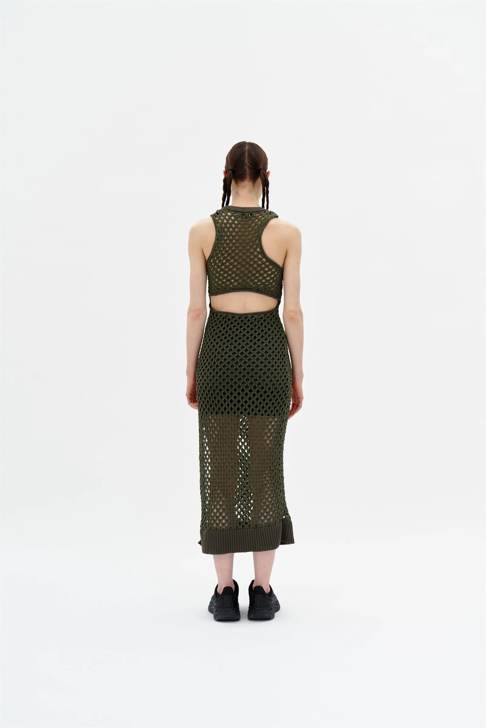 MORGAN CROCHET LONG TANK DRESS Feminine flowing piece