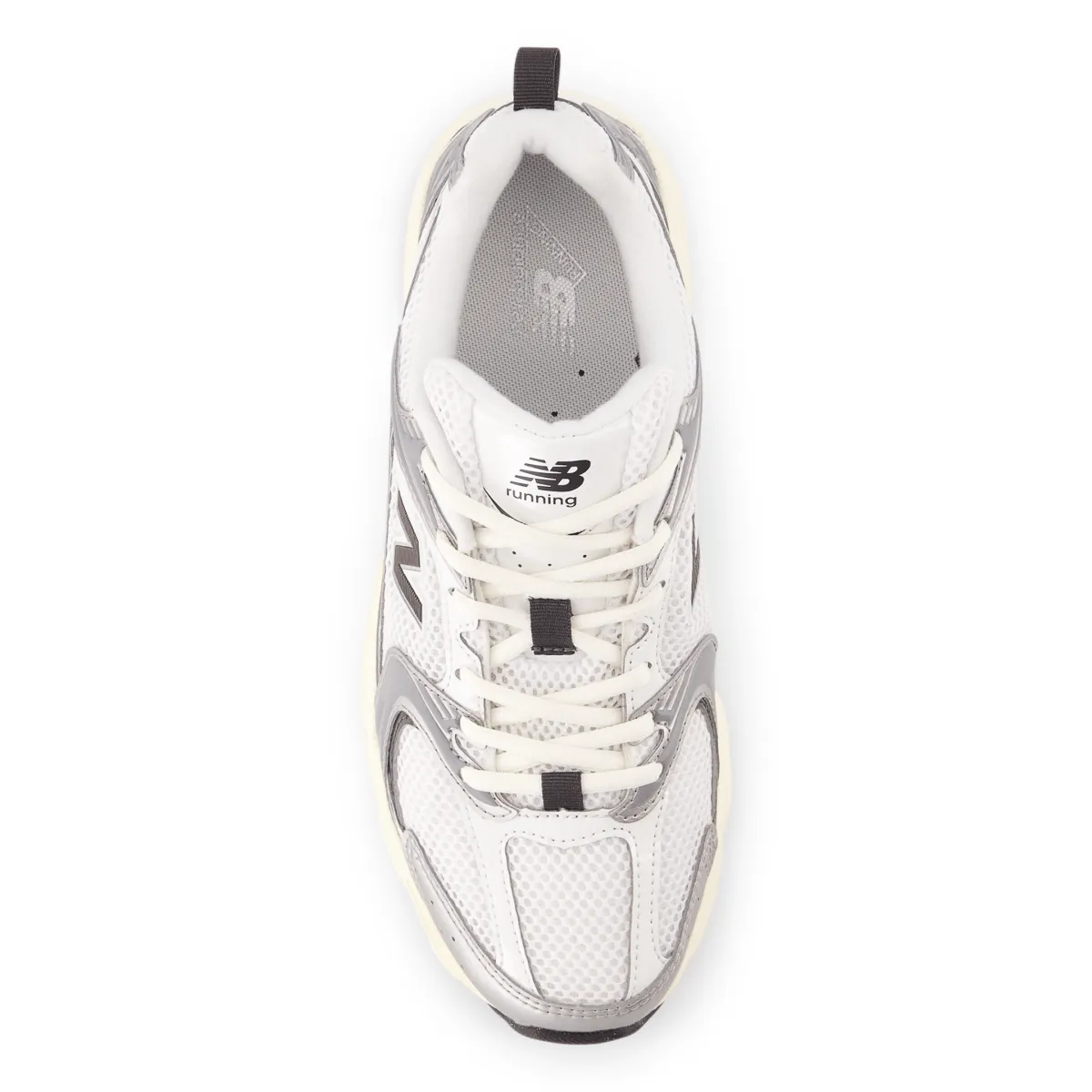 Lightweight EVA Foam Design Abrasion Resistant Construction New Balance Men's U530ESA Silver Metallic/Black Cement