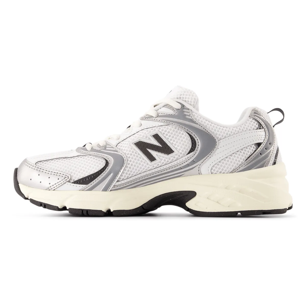 New Balance Men's U530ESA Silver Metallic/Black Cement Ergonomic Heel Counters workout mode
