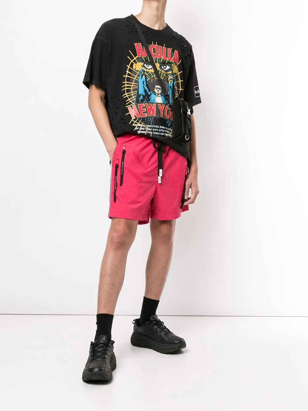 NEW YORK VINTAGE TEE BLACK Eco Friendly Dye Matte Look