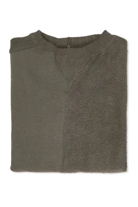 elegant design Nigel Cabourn Charcoal Cotton Jersey Mix Army Crew Sweatshirt