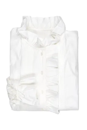 Summer Fashion Eye-Catching Pattern Nigel Cabourn Ladies Gather Collar Blouse