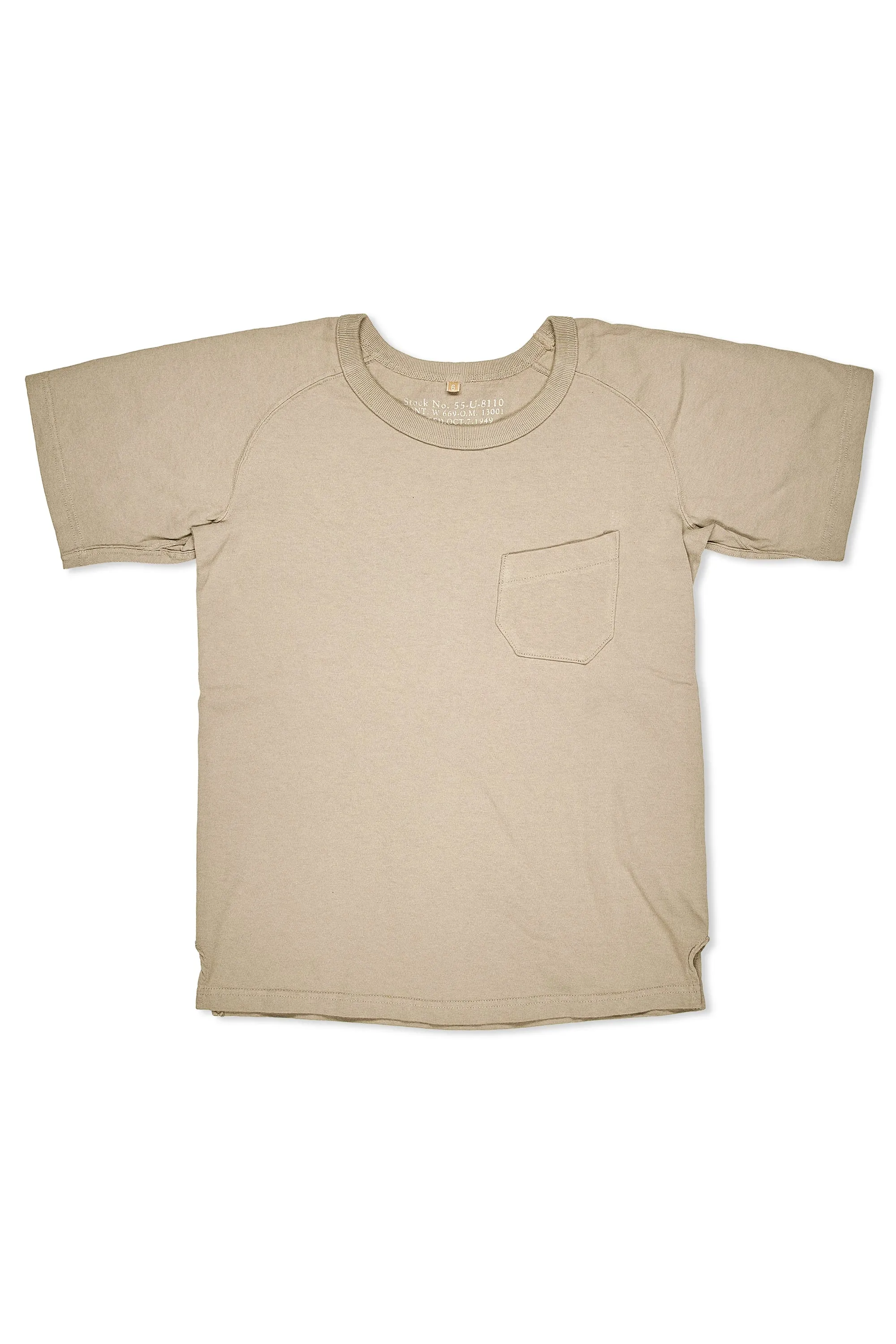 Nigel Cabourn Ladies Greige New Basic Pocket T-Shirt Cultural Inspired