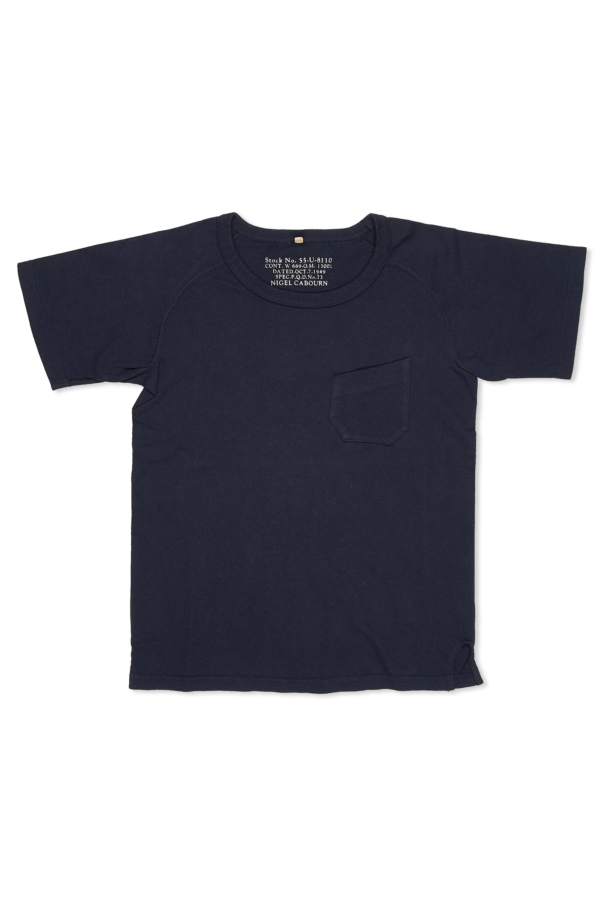 Sleek Fit Nigel Cabourn Ladies Navy New Basic Pocket T-Shirt