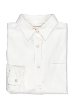 Nigel Cabourn Ladies White Classic British Officers Shirt Seasonal Essential