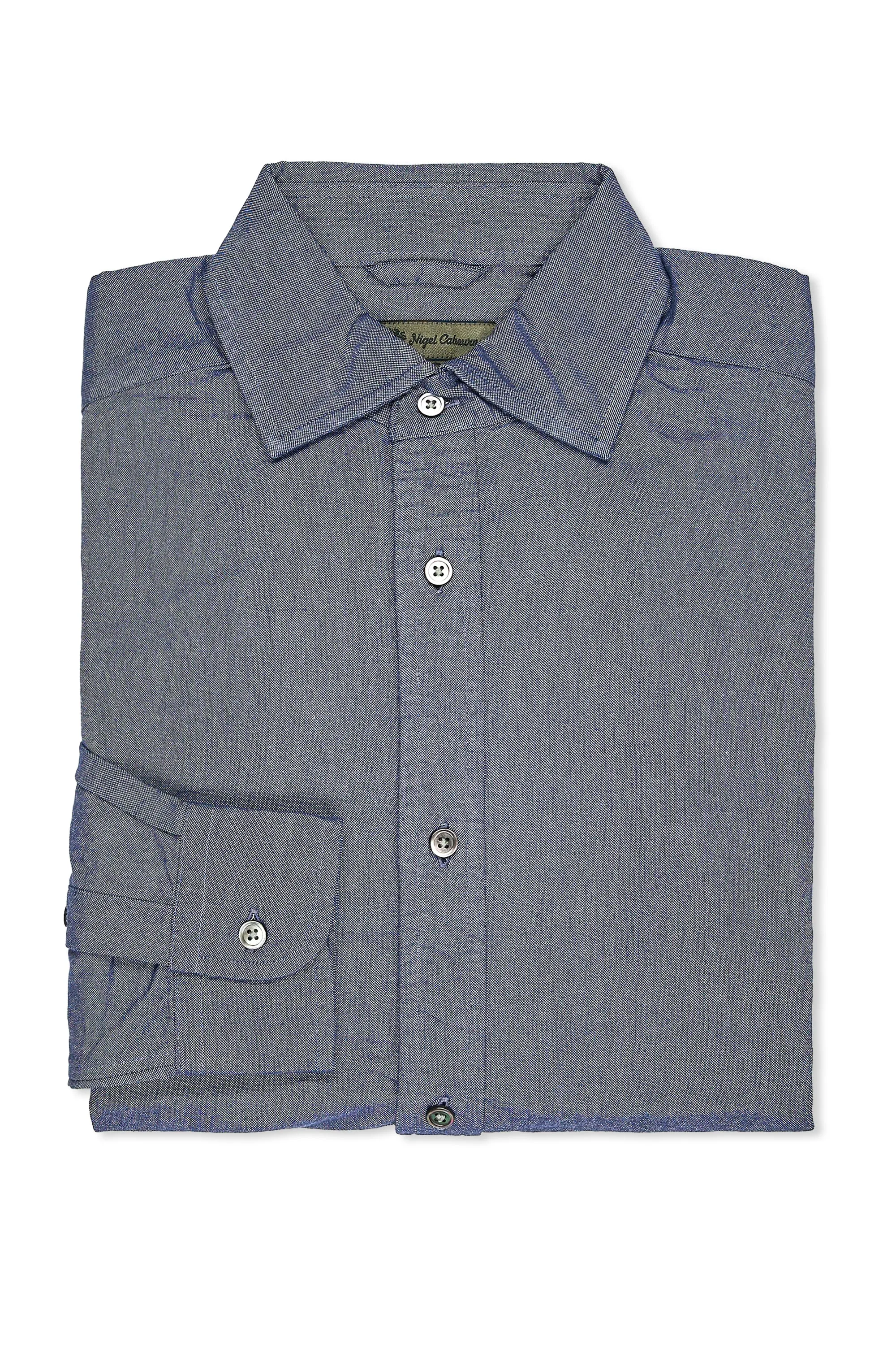 Holiday Gift Nigel Cabourn Navy Cotton British Officers Shirt