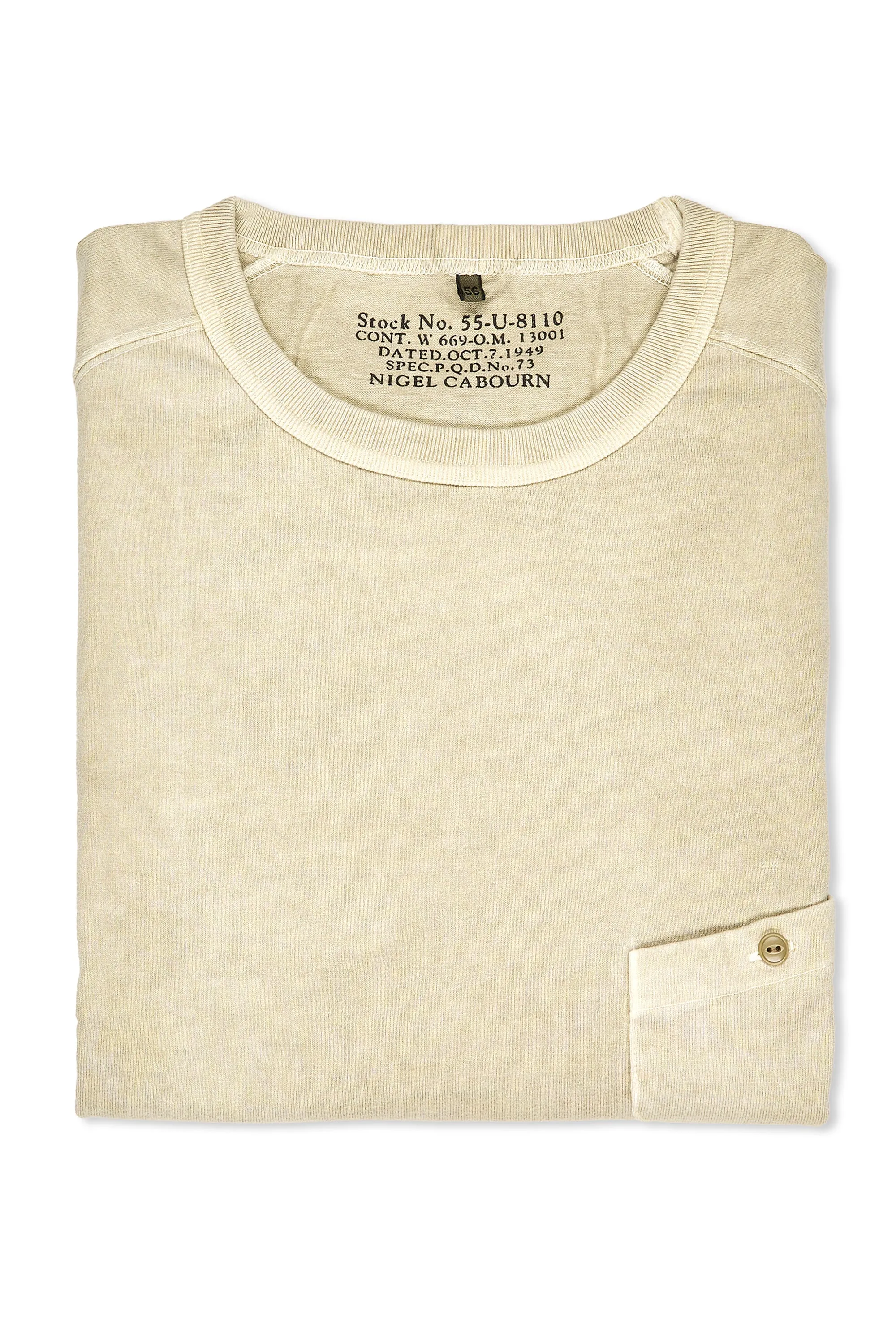 Timeless Comfort Sleepwear Nigel Cabourn Sand 9.5oz Basic Pigment T-shirt