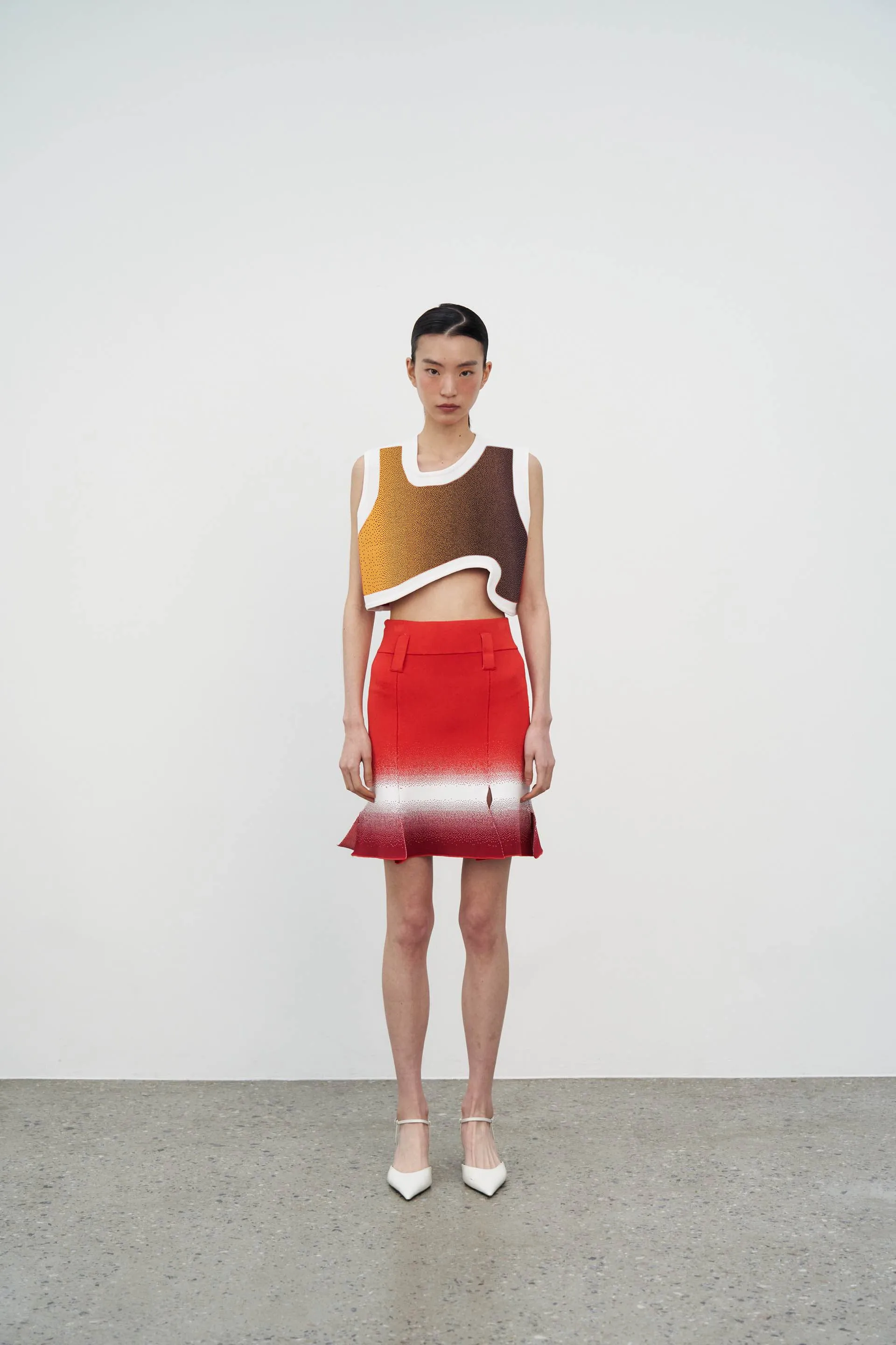 DAHLIA OVERSIZED WAVY CROP TOP Soft Material