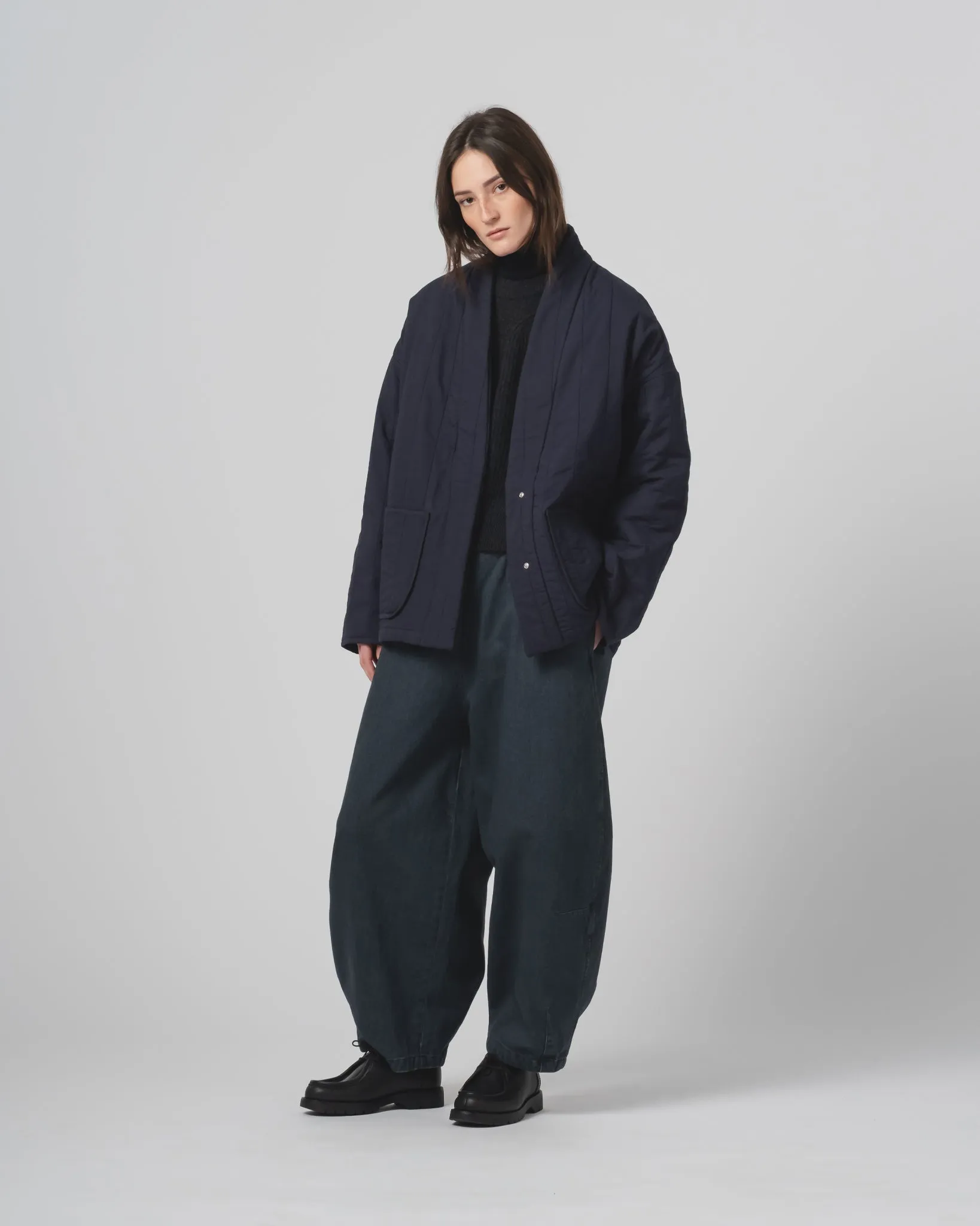 Edo Jacket Quilted Cotton Inkt Non Restrictive Movement Cut