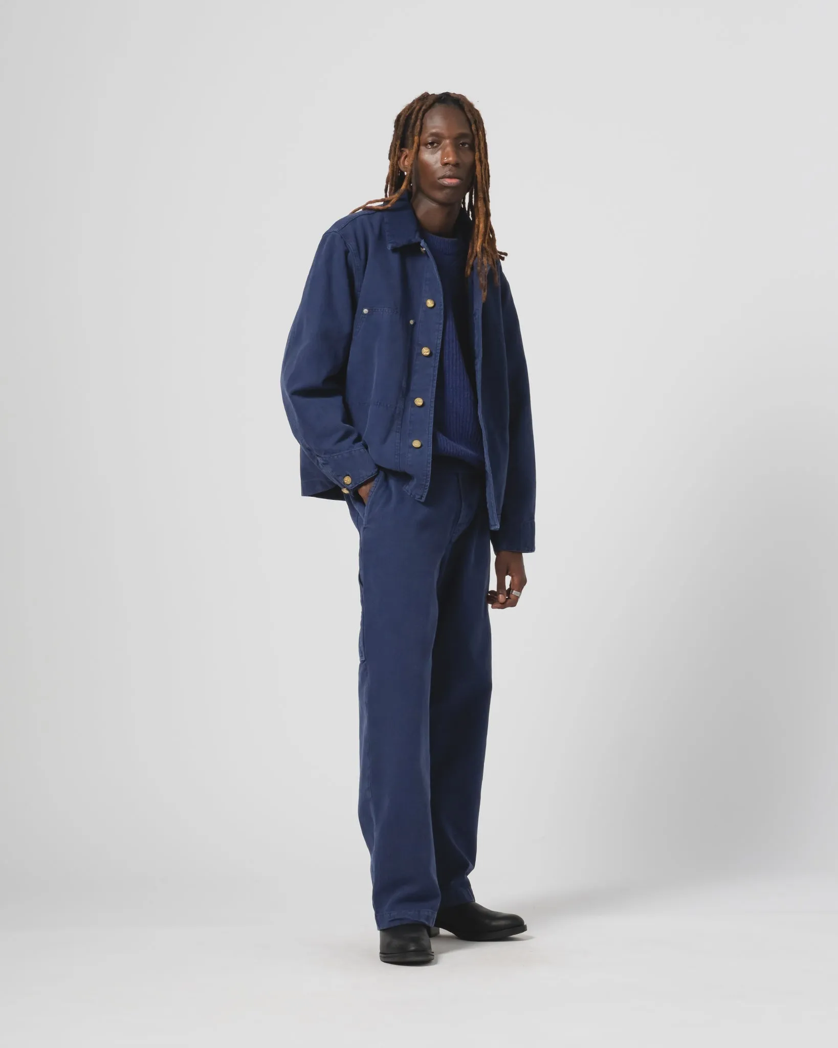 Clean Lines Light Reflective Arizona Jacket Canvas Indigo Blue