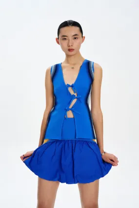 NOVA CHERRY PRINT VEST YarnDyed Stripes