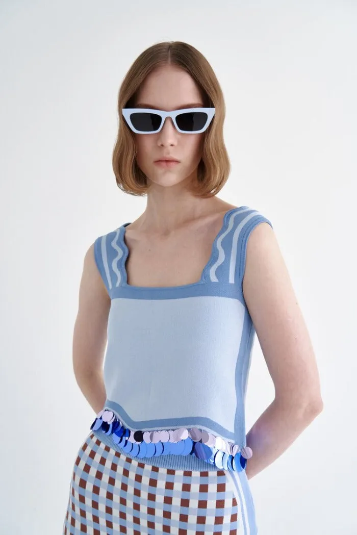 EcoFriendlyMaterial Nova Wavy Border Mini Skirt