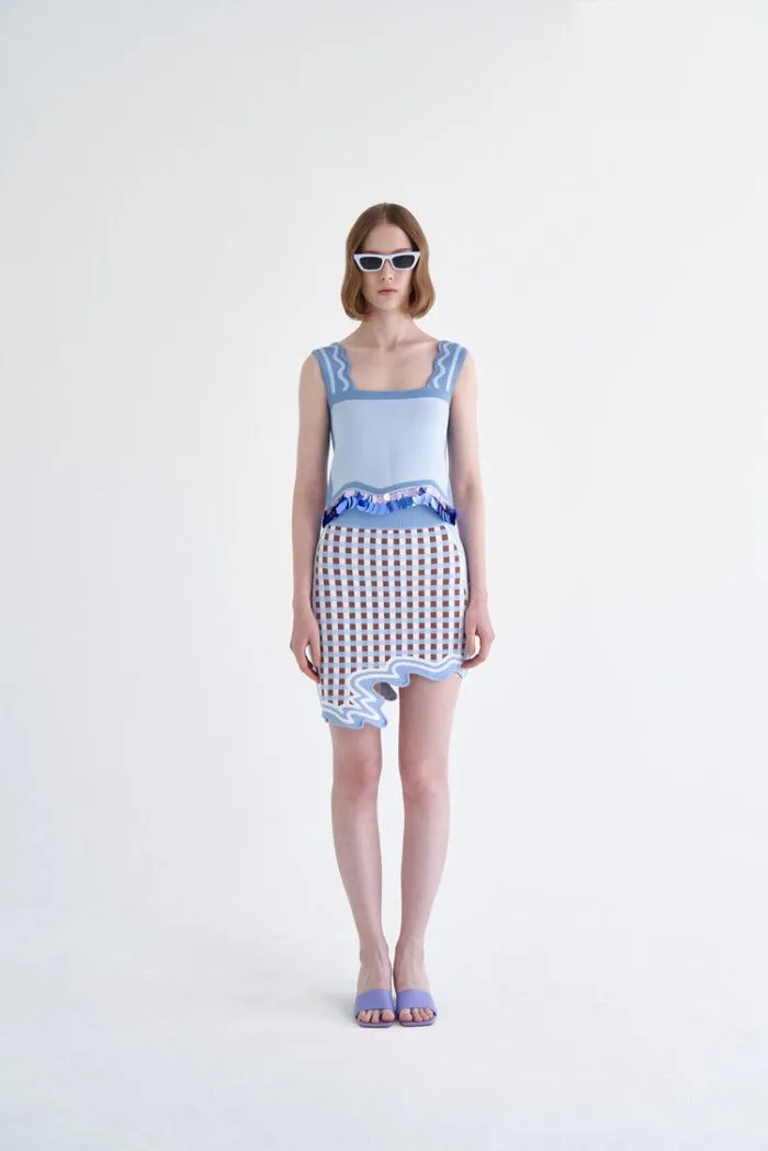 Nova Wavy Border Mini Skirt Slim wear