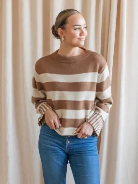 Oatmeal/Camel Kensington Sweater Eco Friendly Material Layered Style Wear