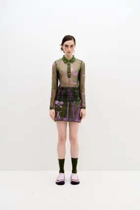 SCARLET MIXED MEDIA SHEER SHIRT BreathableBack