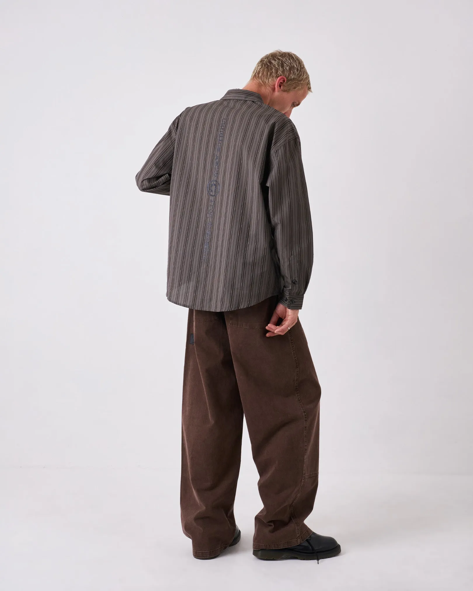 Minimal Cut Earth Washed Pleated Pants