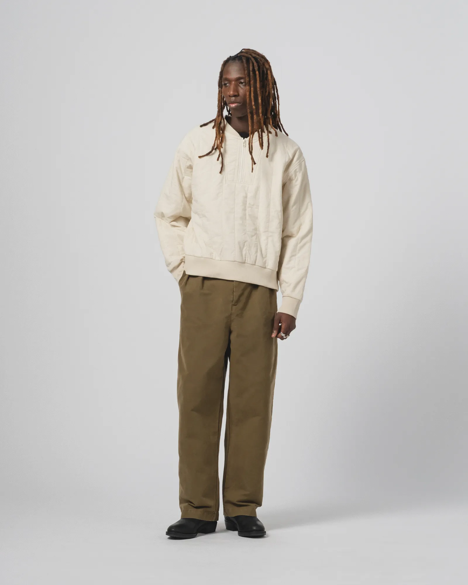 Officer Chino Nebraska Cotton Fossil Green Chilly Day Ready