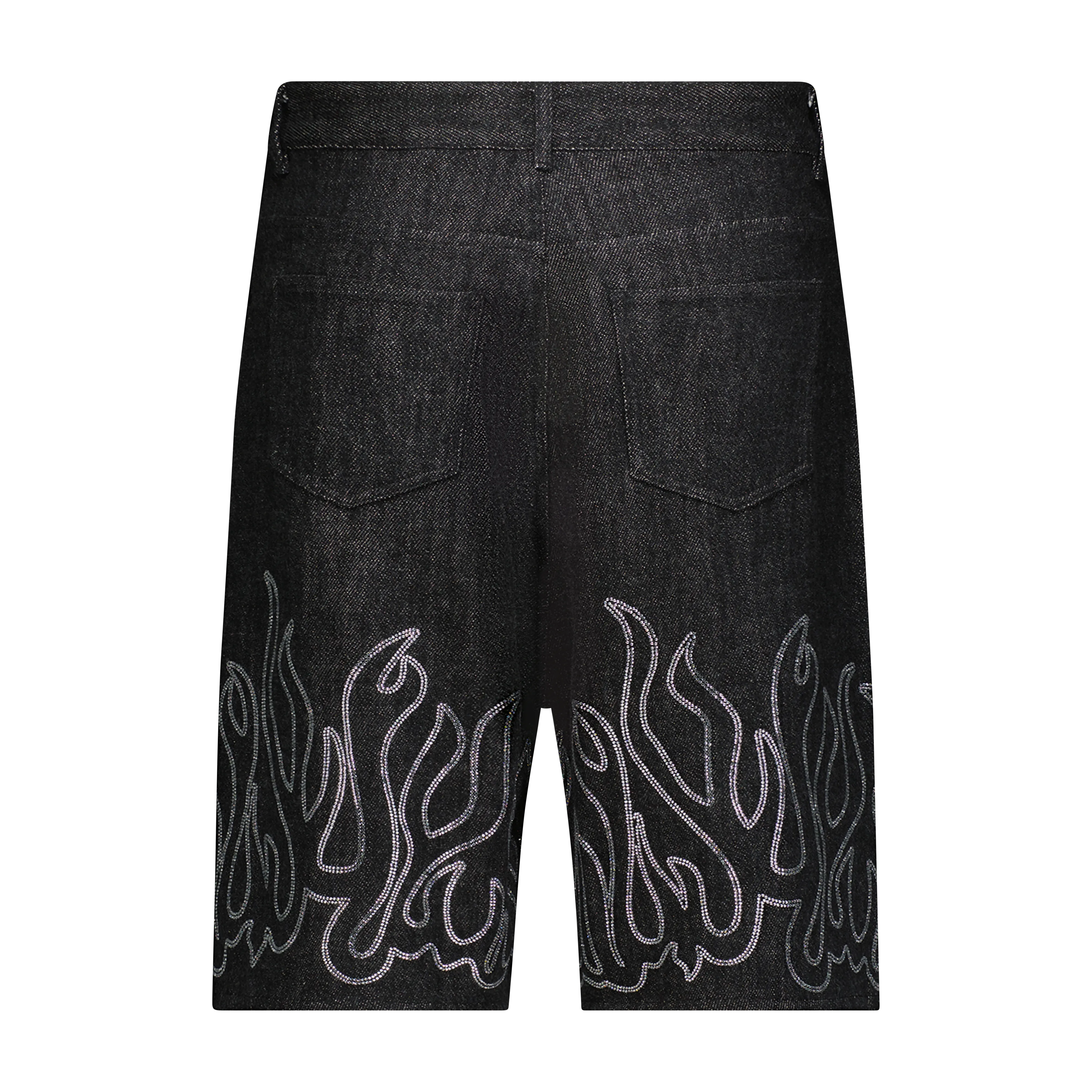 Anti Static Fabric UP IN FLAMES DENIM SHORTS