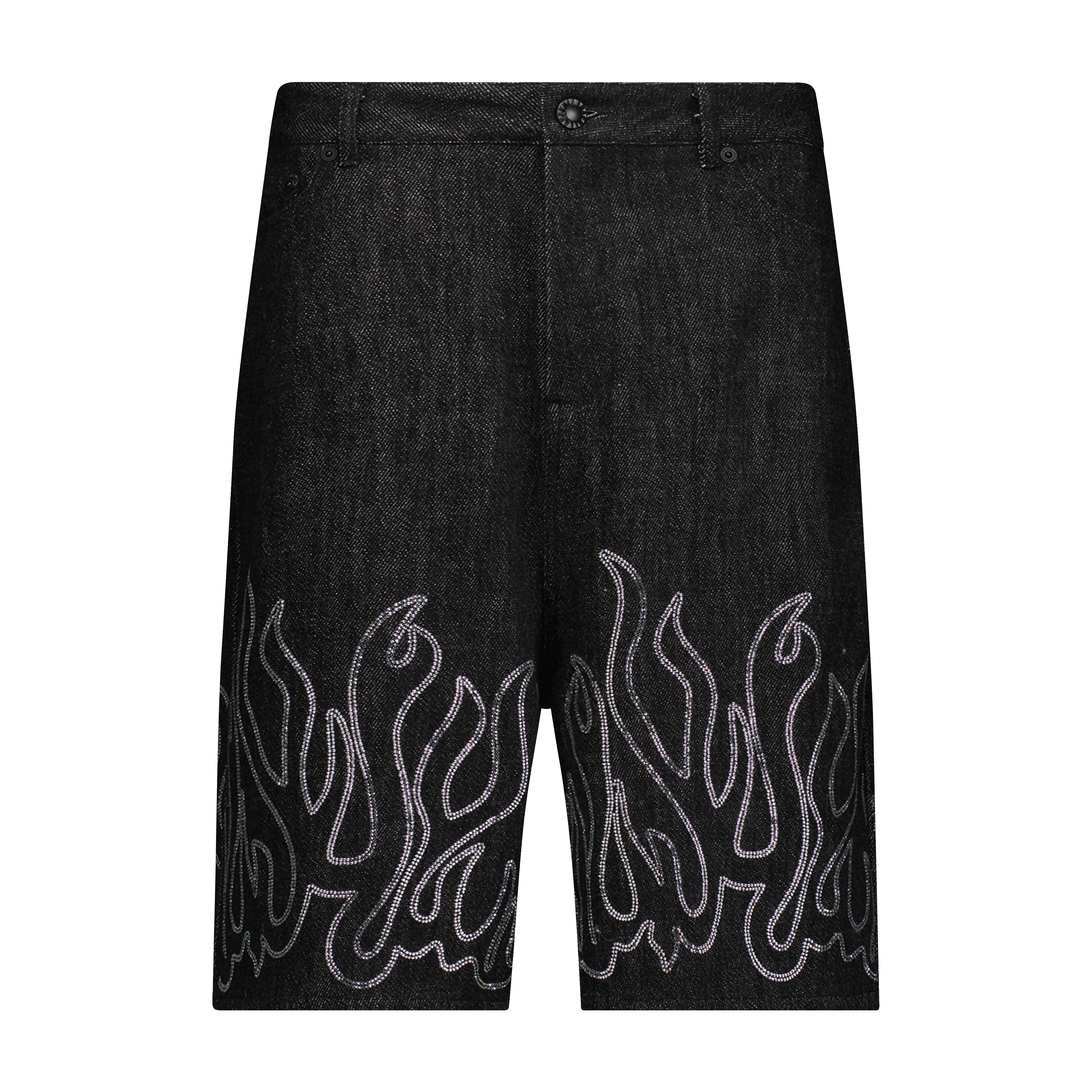Freestyle Fit UP IN FLAMES DENIM SHORTS