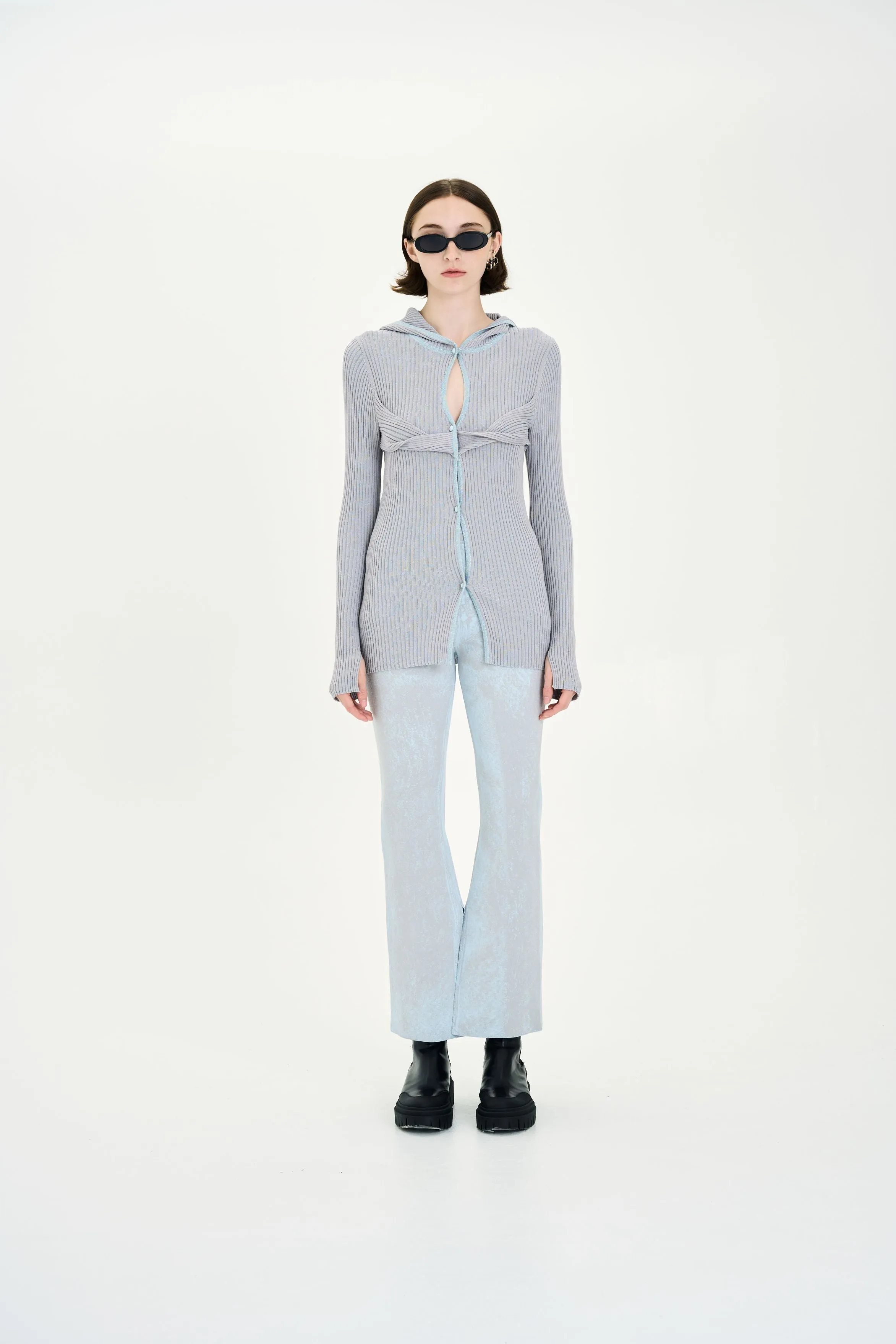 ORCHID METALLIC LONG SLEEVE HOODY Moisture Wicking Fabric Classic Urban Wear