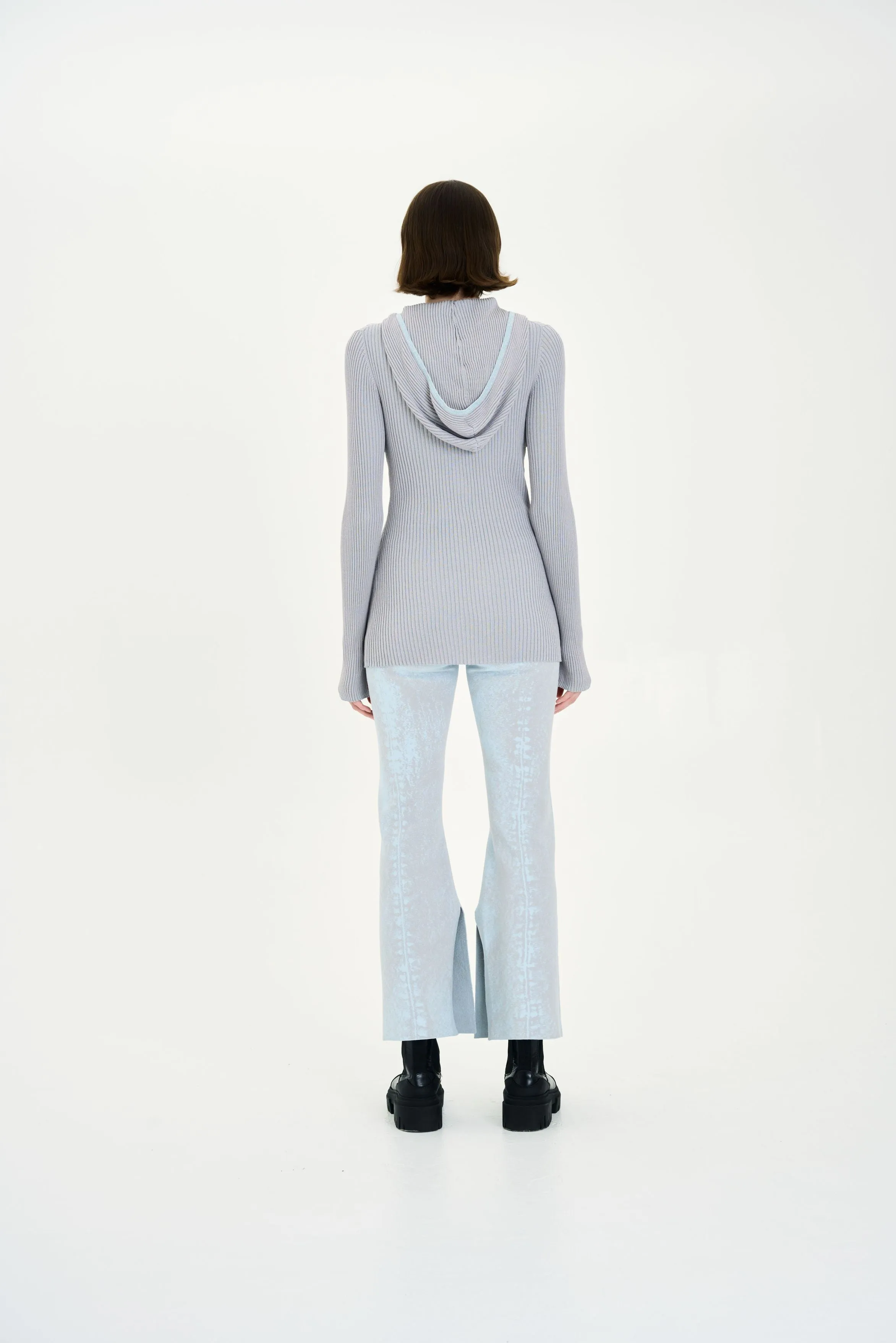 Polarized Sun Protection Contrast Stitch ORCHID METALLIC LONG SLEEVE HOODY