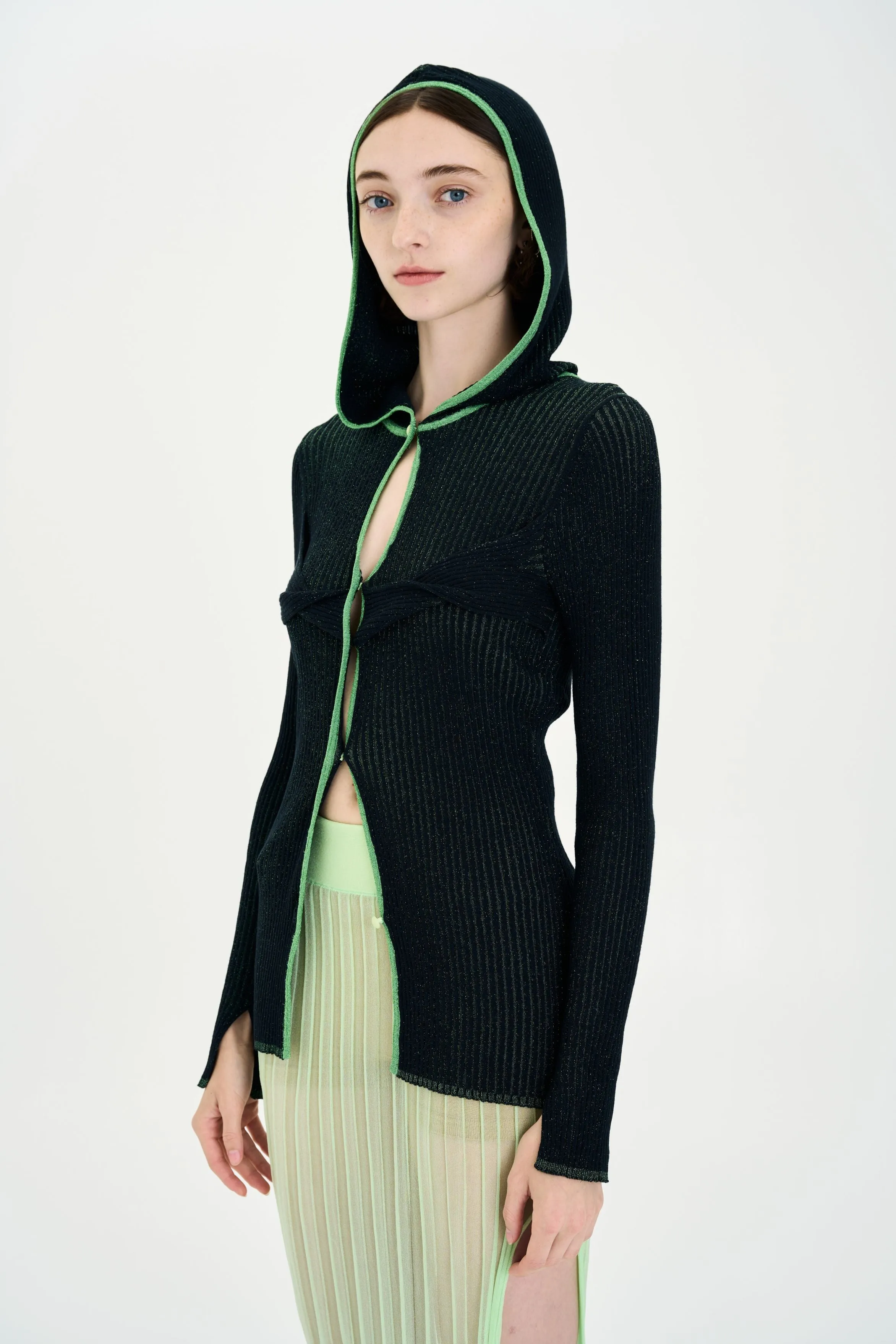 ORCHID METALLIC LONG SLEEVE HOODY Sustainable Material All Day Layering