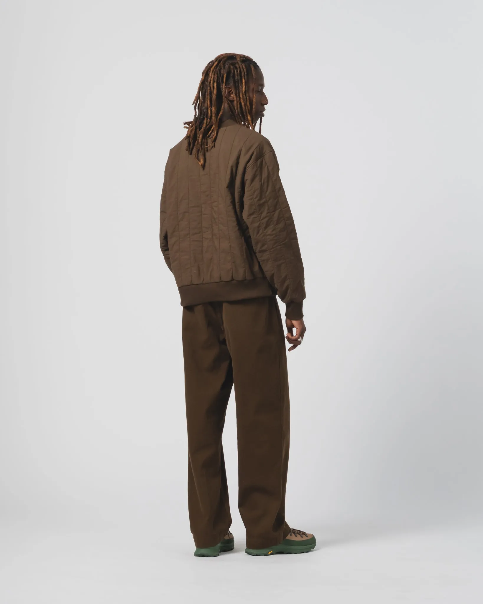 Simple Chic Oslo Sweater Quilted Cotton Java Brown