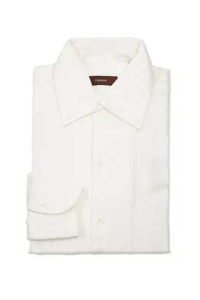 P. Johnson Off White Linen Button Down Shirt Lightweight Feel Linen blend