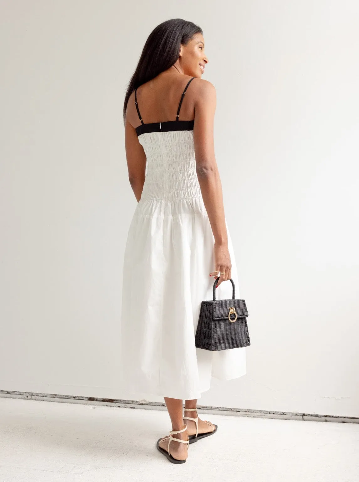 Light Weight Button-front Maude Contrast Dress