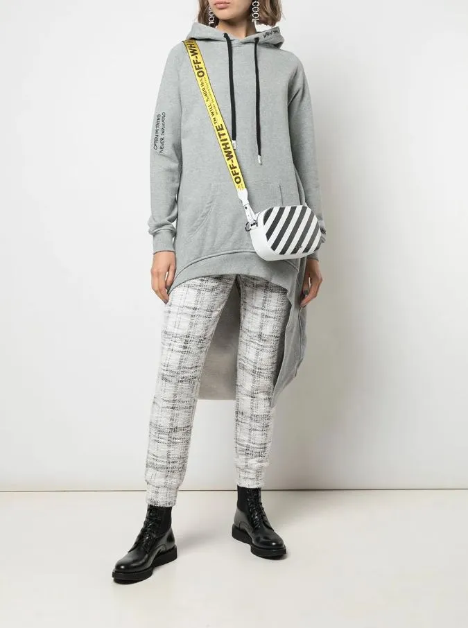 Lightweight Warmth Thylacine like PARDON EXTENDED HOODIE HEATHER GREY