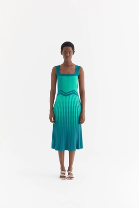 Chic Direction PARLOR WAVY TANK DRESS