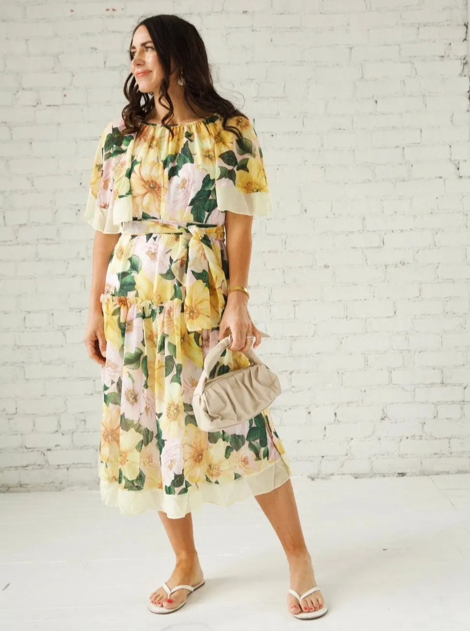 Timeless Style Magnolia Blooms Dress
