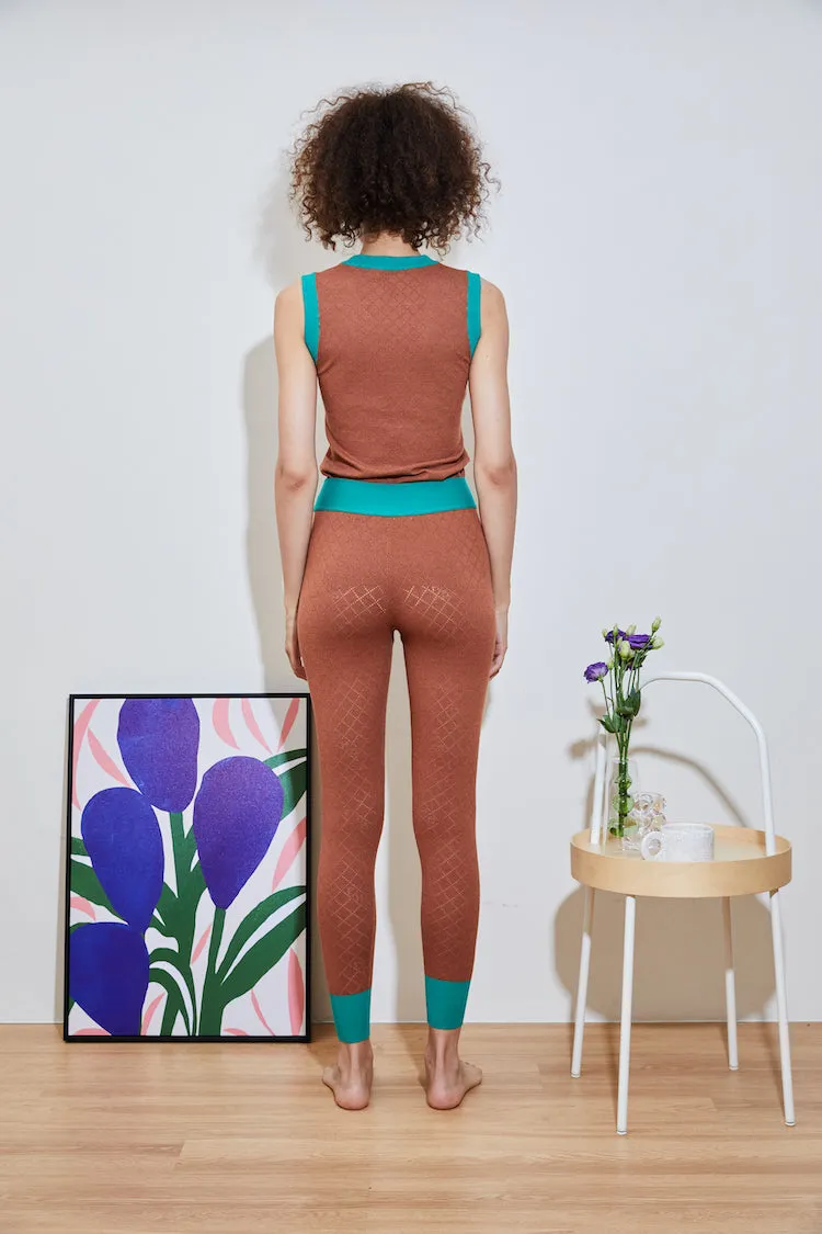 PEPPER hydraKNIT LEGGING brn Stretch Flex