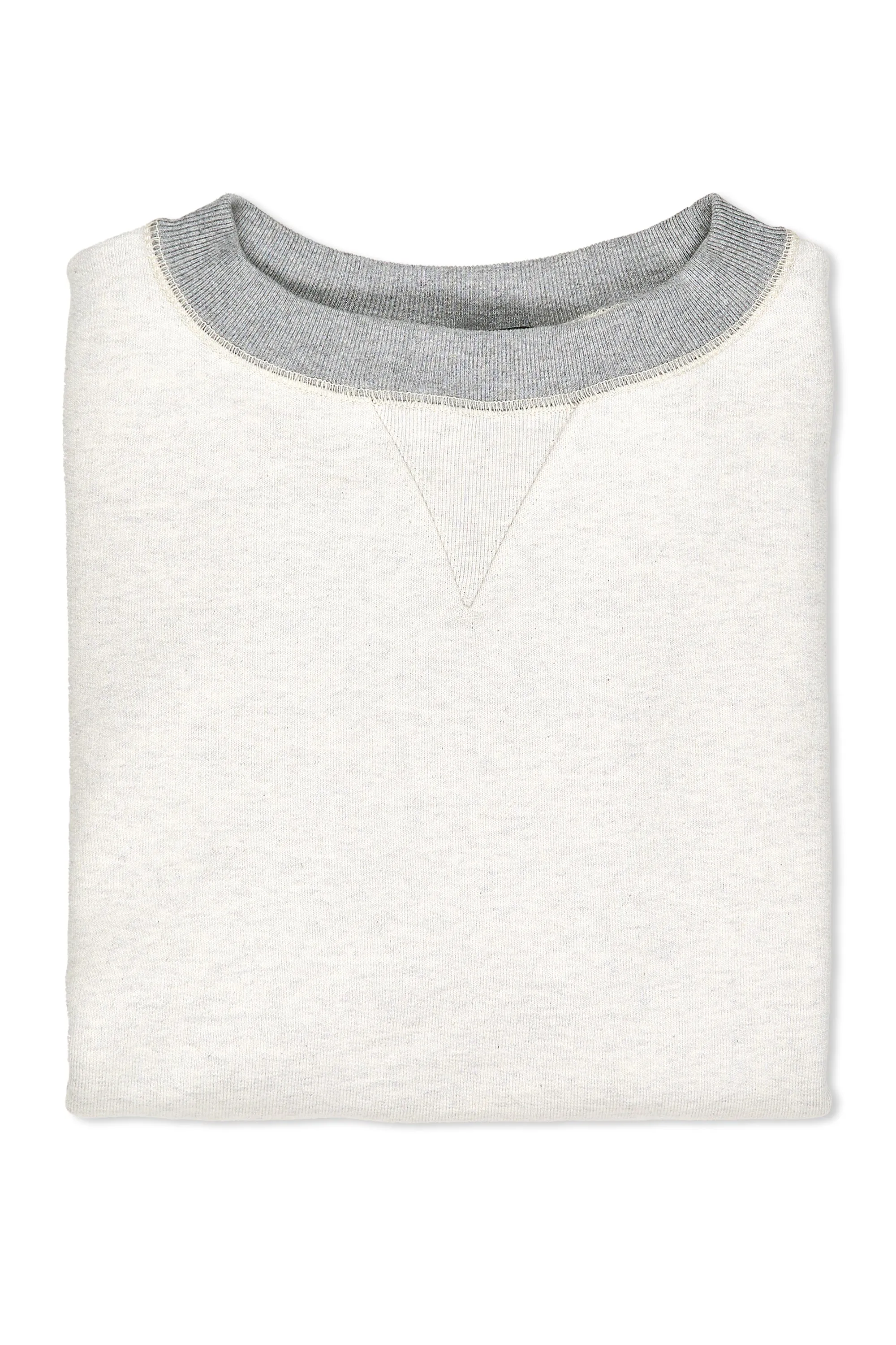 Nigel Cabourn Ivory 50s 20.5oz Cotton Crew Neck Sweatshirt Fall Foliage Versatile Layering Piece