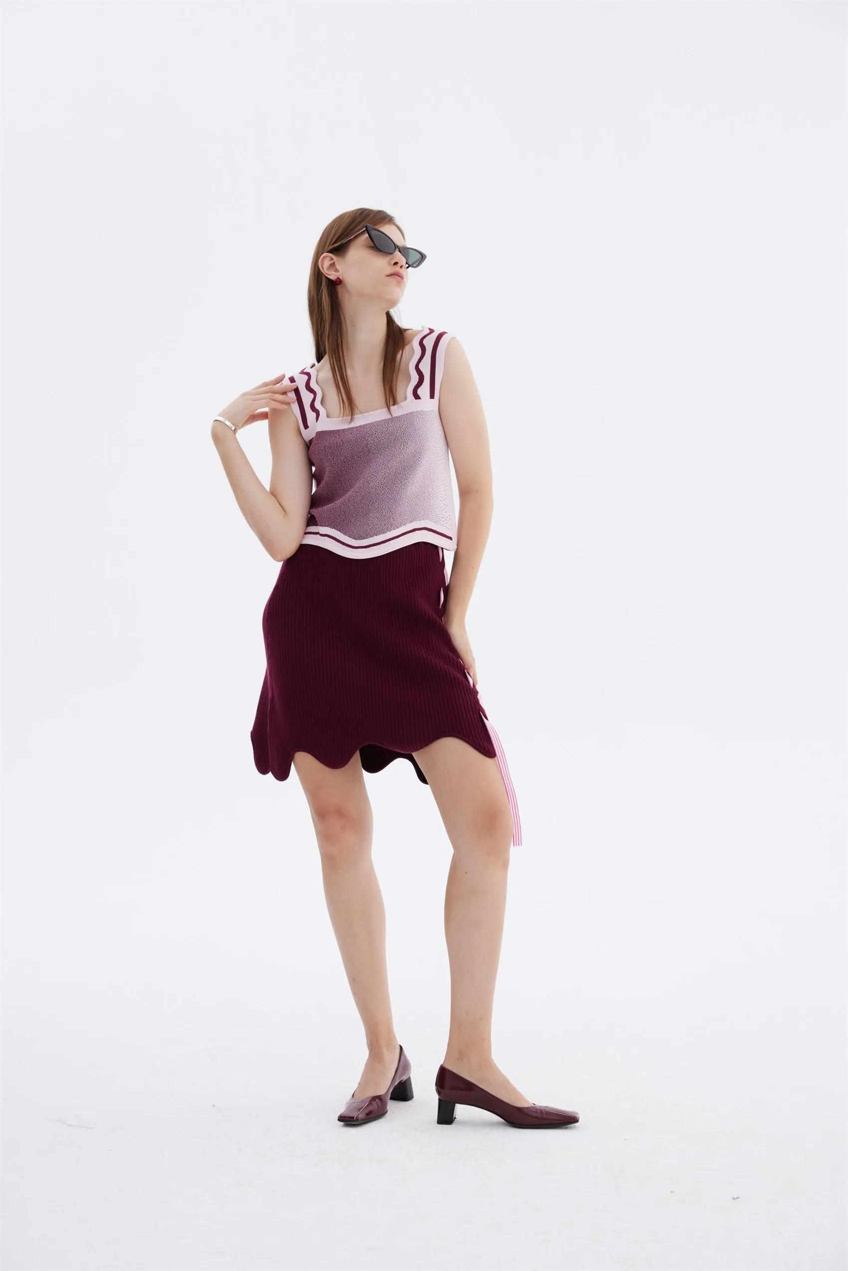 SOFIA MINI SKIRT WITH TRAVELING RIBS Non Irritating Tags