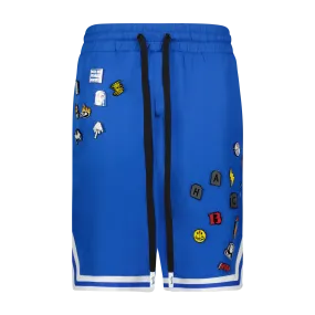 Body Contouring Body Stretch PIN EXPLOSION BASKETBALL SHORT BLUE