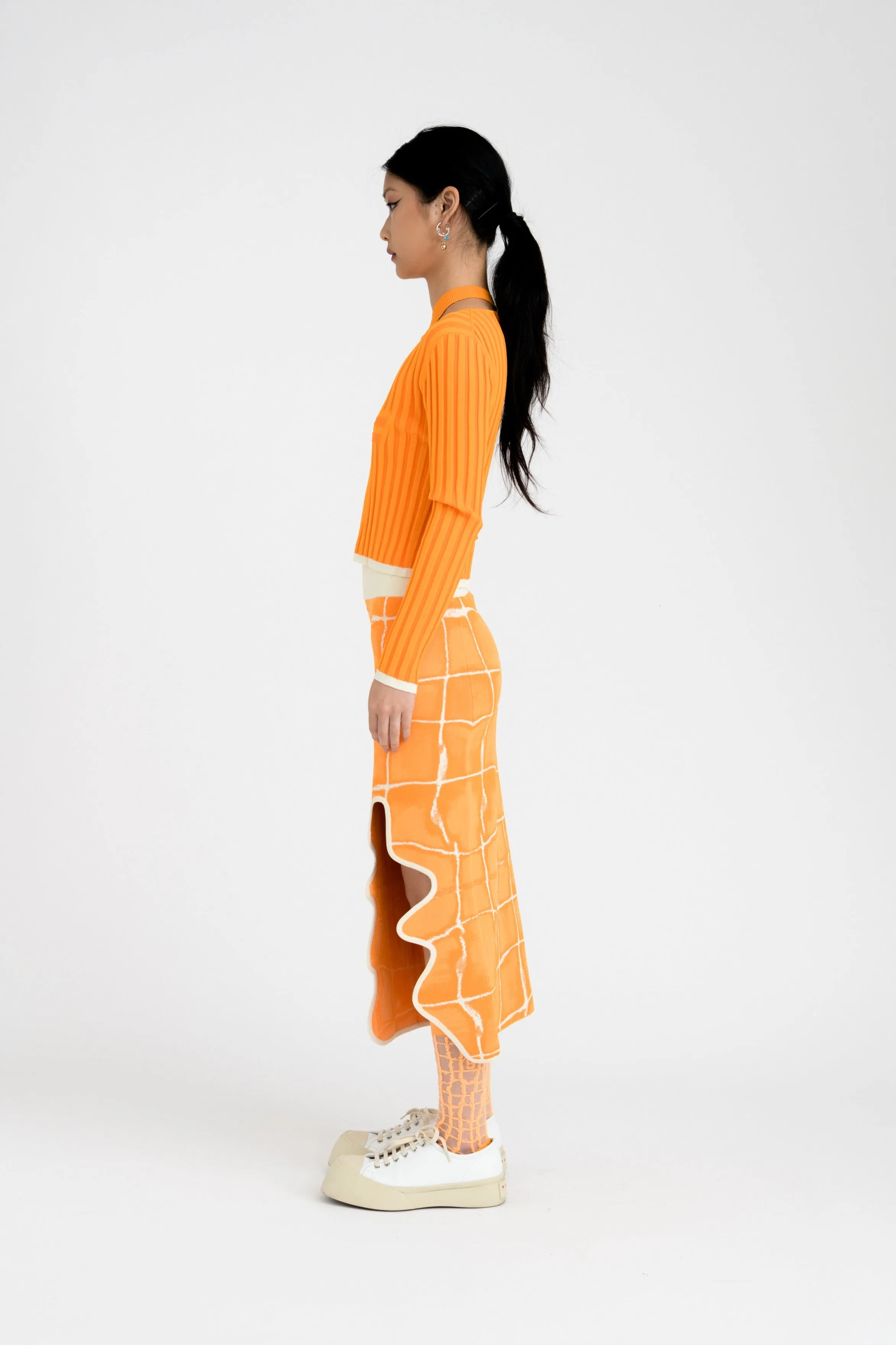 PIPE LONG SLEEVE CROPPED TOP Abrasion Resistant Fabric Regular Fit