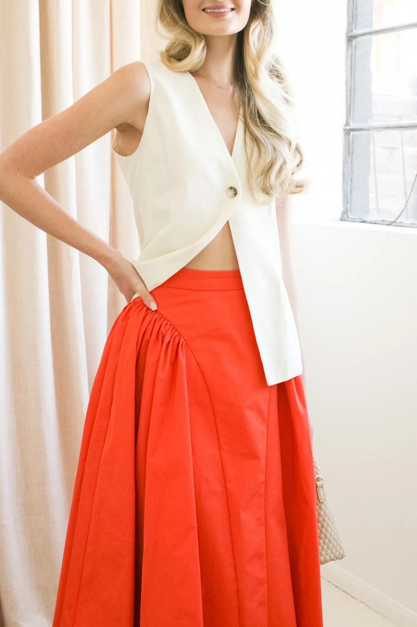 Ankle length Simple Fashion Poppy Midi Skirt